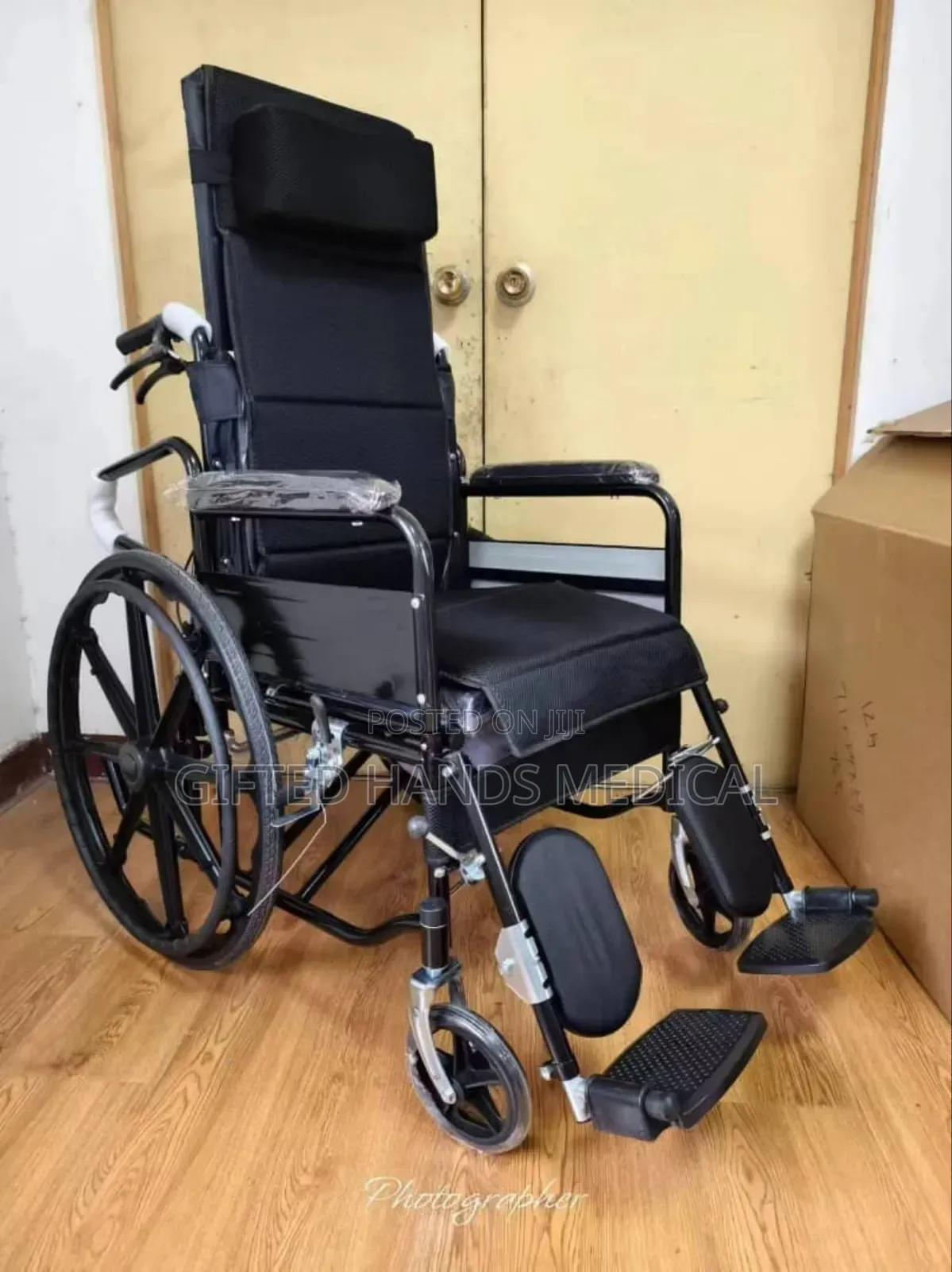 Executive Orthopedic Collapsible Commode Wheel Chair
