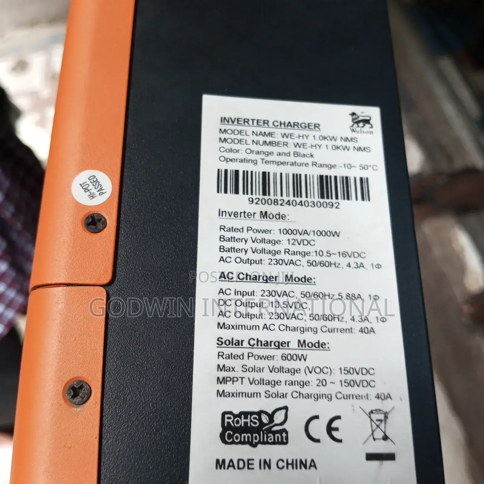 1kva 12v Welion Hybrid Inverter