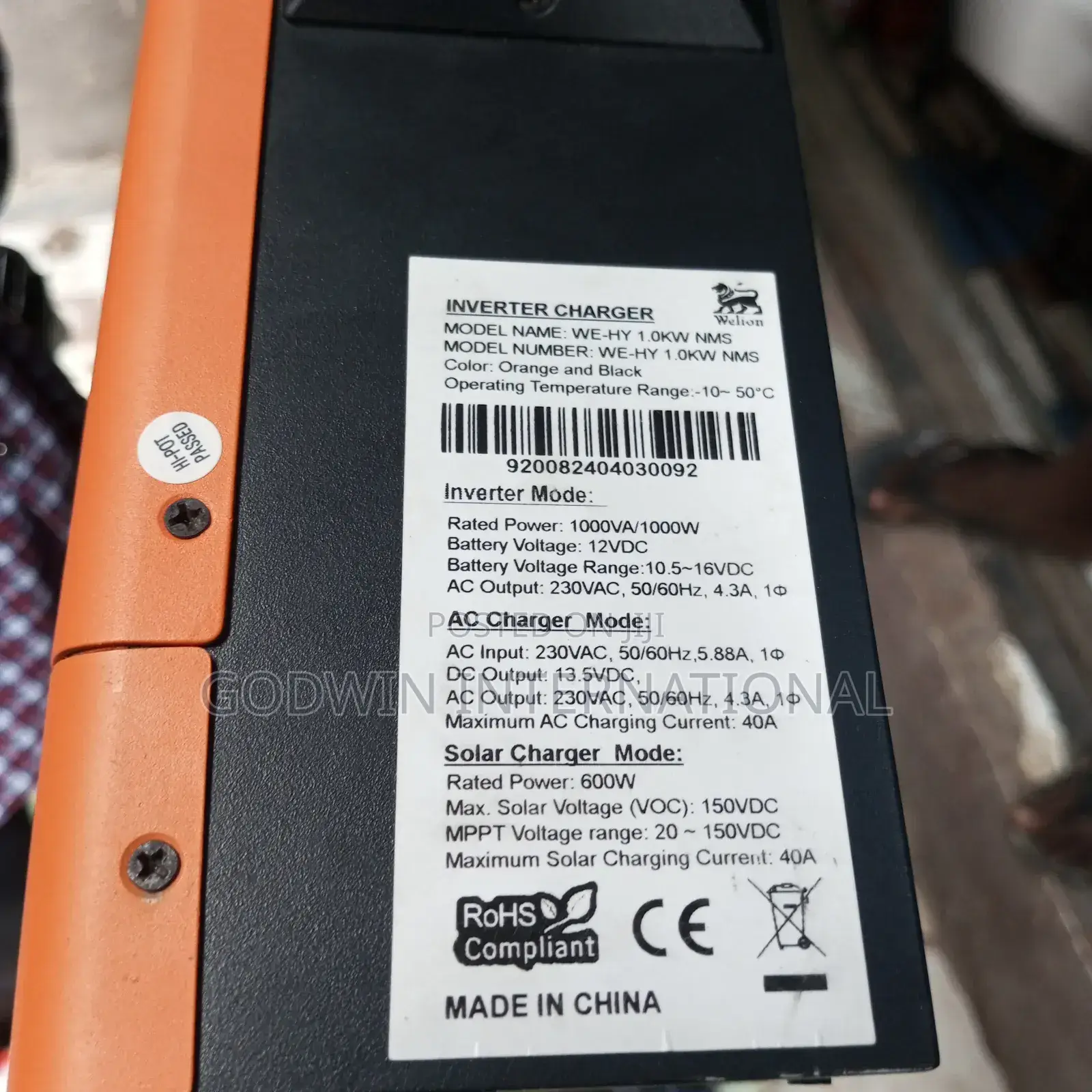 1kva 12v Welion Hybrid Inverter