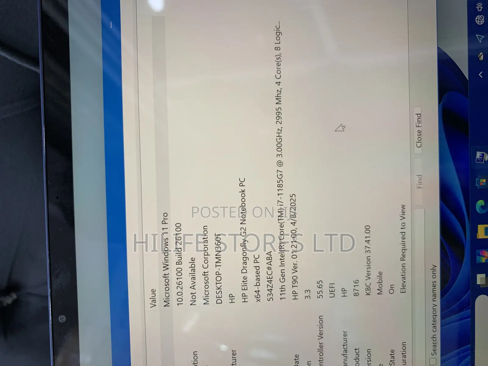 Laptop HP Elite Dragonfly G2 16GB Intel Core i7 SSD 256GB