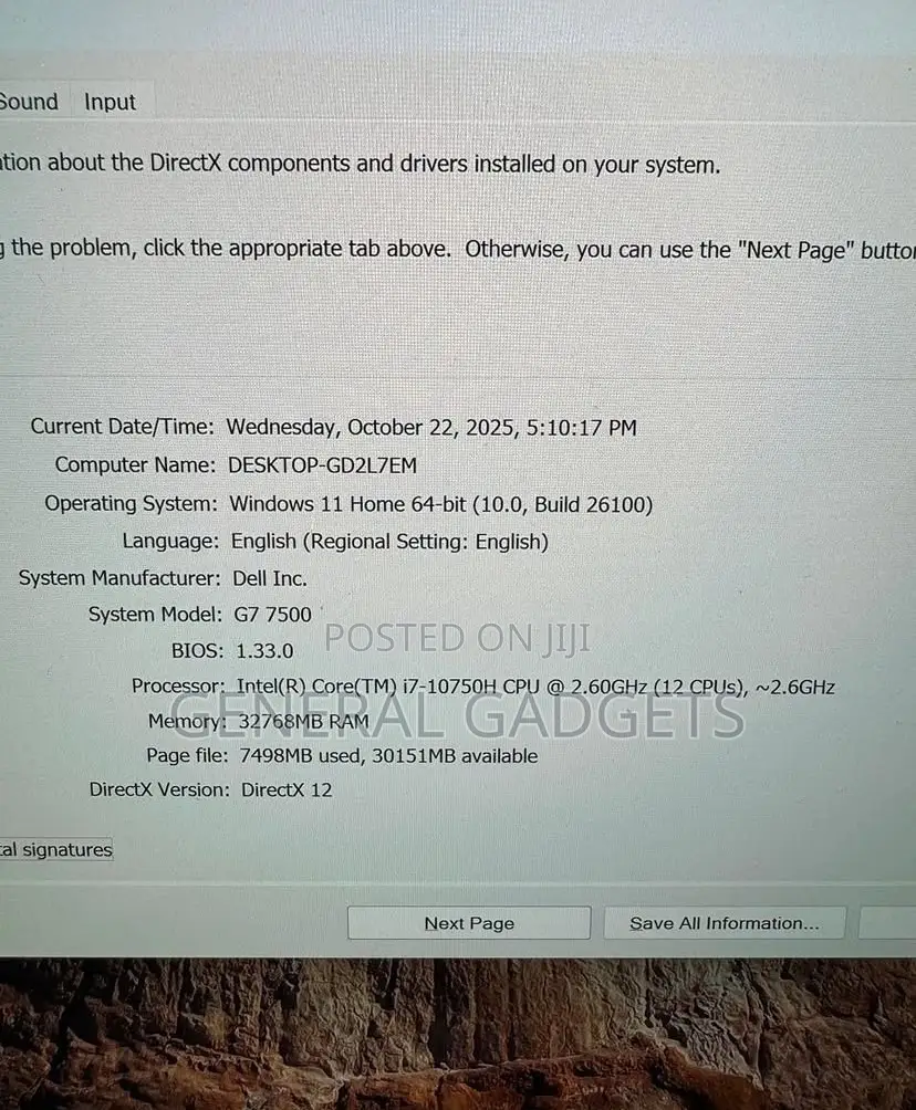 Laptop Dell G7 15 7590 32GB Intel Core i7 SSD 1T