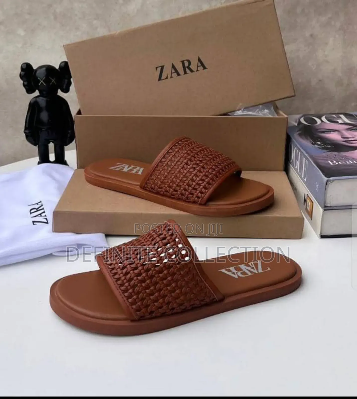 Luxury Netted Leather Slippers