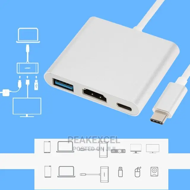 Ubs 3.1 Type-C to 4K HDMI USB 3.0 Hub Usb-C Port OTG Adapter