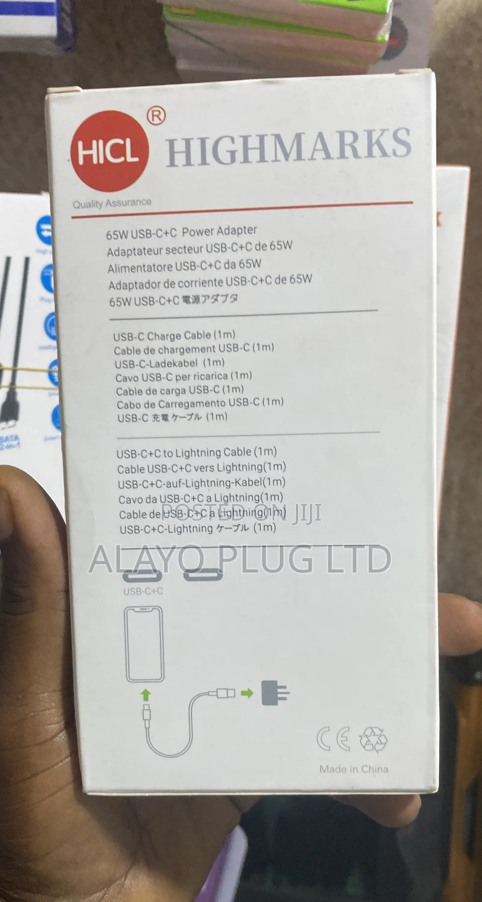 65w Usb-C +C Power Adapter With 2 Way
