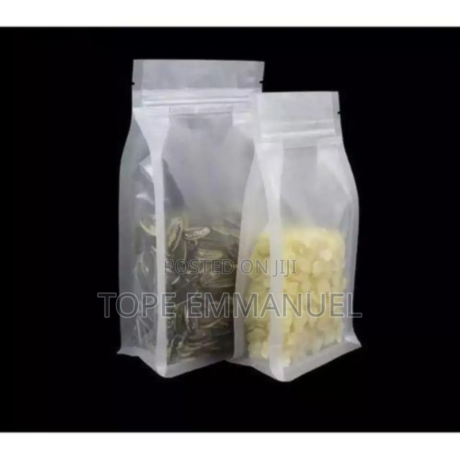 30*40 Transparent Resealable Standup Pouch Ziplock- 50pcs