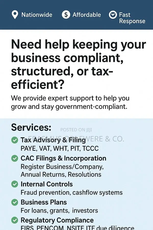 Business Tax Consultancy for Smes, Ngos Contractors