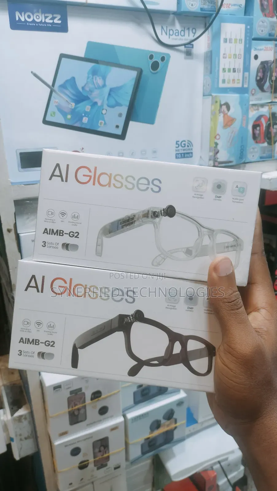 Aimb-G2 Smart Glasses With 3 Lens 8mp Camera for Ai Translation