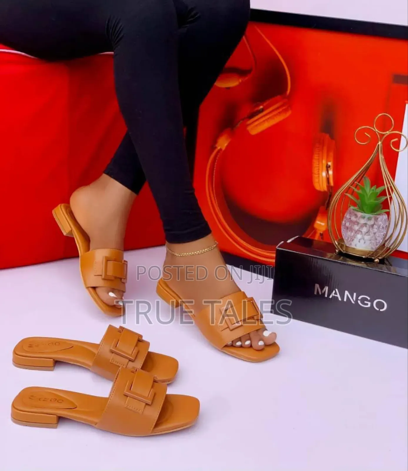 Comfortable Women's Flat  Sandals With Buckle Detail Sizes 37 To 42