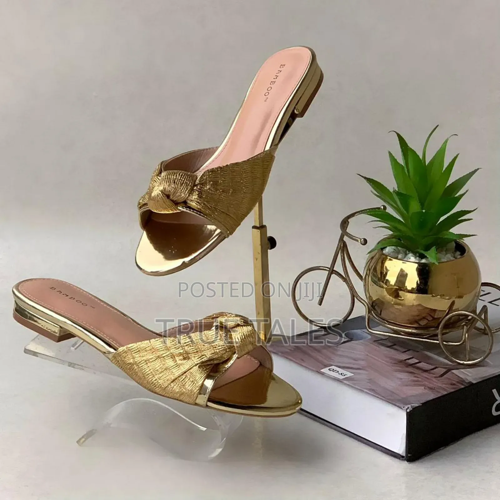 Women's Simple And Classy Knotted Top Flat Slippers.  Sizes 38-44
