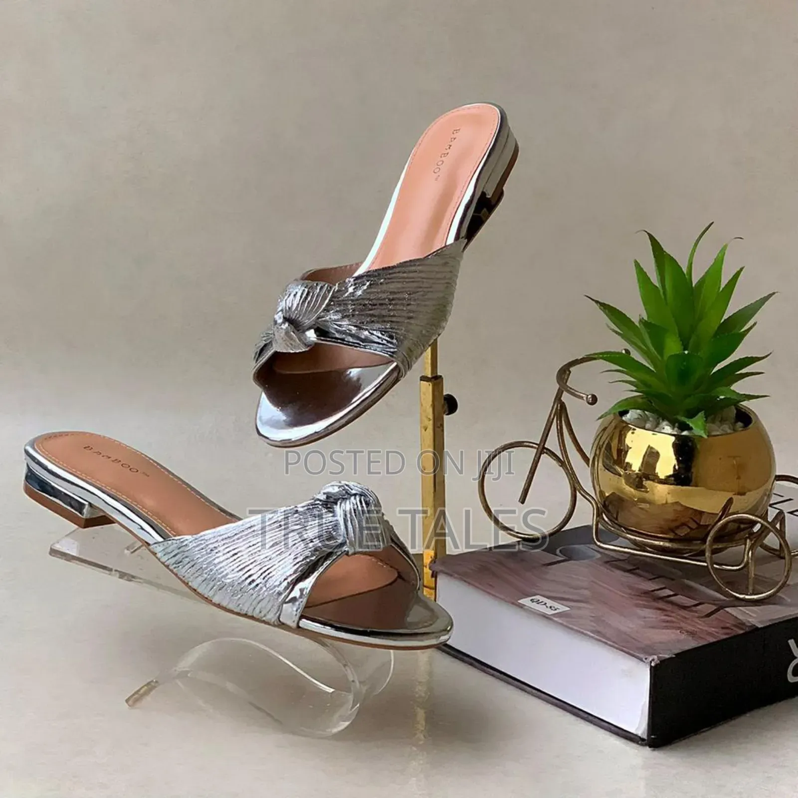 Women's Simple And Classy Knotted Top Flat Slippers.  Sizes 38-44
