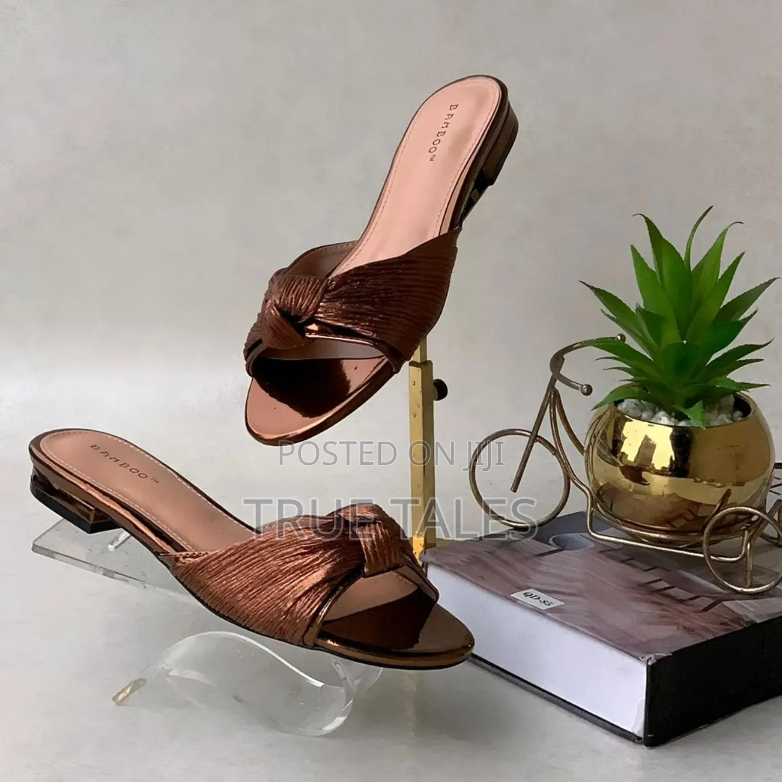 Women's Simple And Classy Knotted Top Flat Slippers.  Sizes 38-44