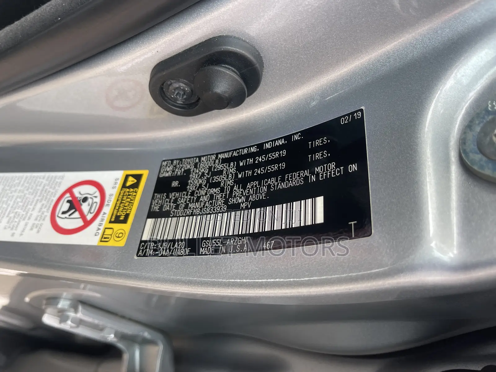 Toyota Highlander Limited 4x2 V6 (3.5L 6cyl 8A) 2017 Silver