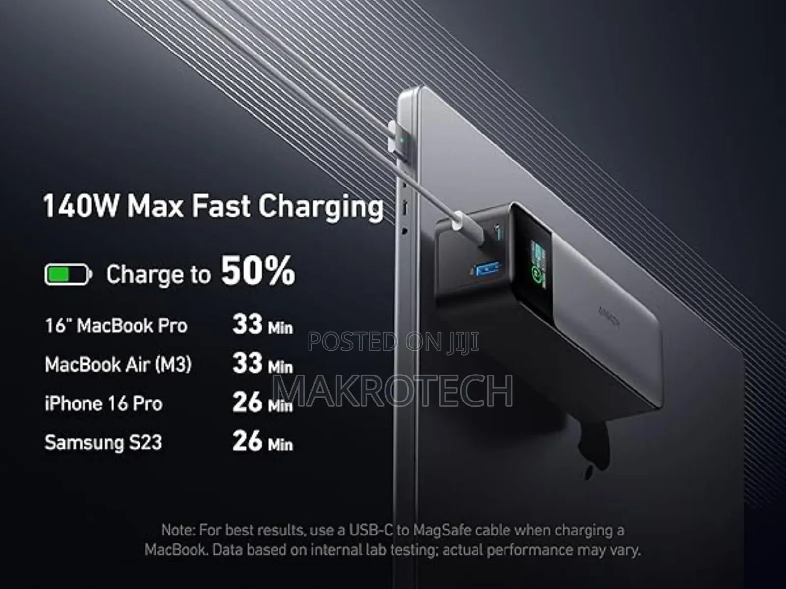 Anker 737 Power Bank, 24,000mah 3-port Laptop Portable Charger 140w