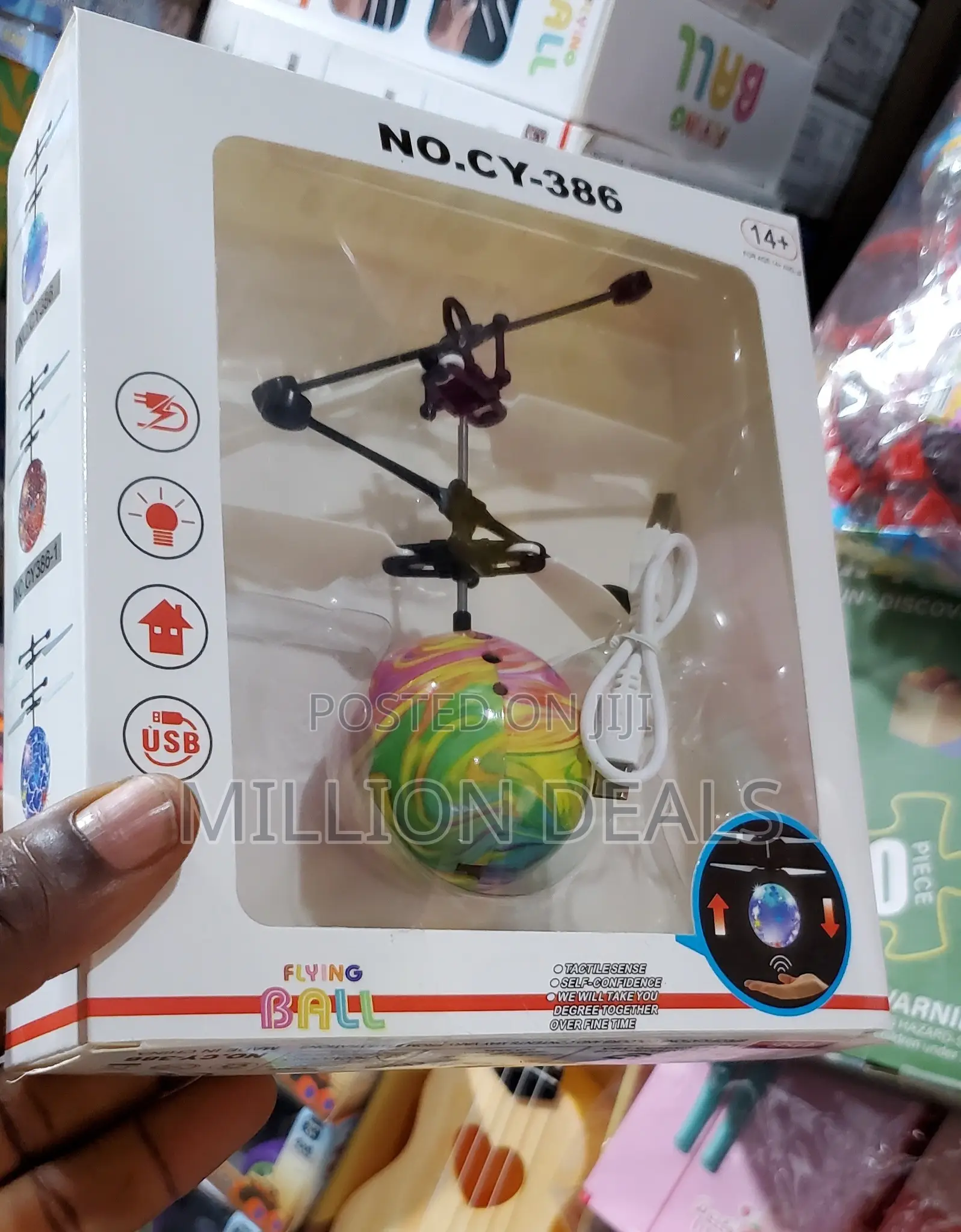 Flying Ball Helicopter Hover Mini Drone Crystal Toy Ages 14+