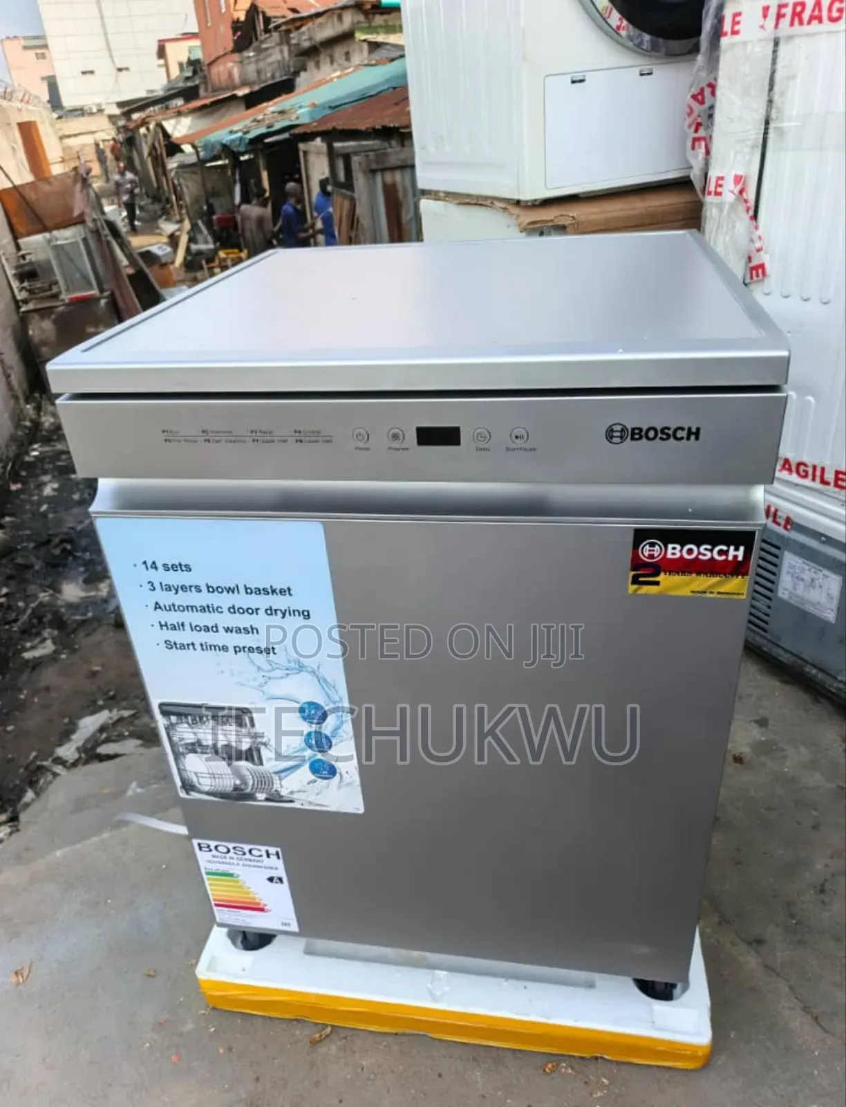 Original Brand New Bosch Standing Dishwasher With Led Display Silver