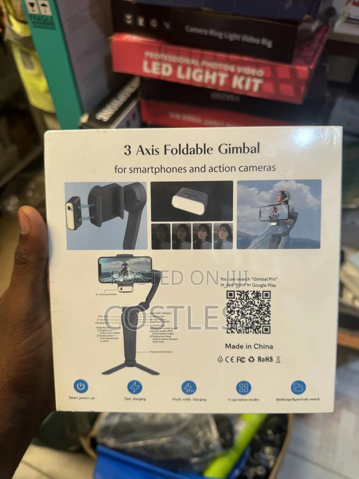 Foldable Gimbal, a Handheld Stabilizer for Smartphones