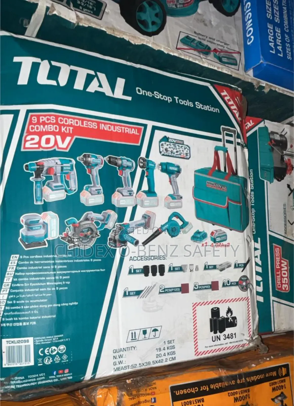 9in1 Total Industrial Cordless Combo Kit