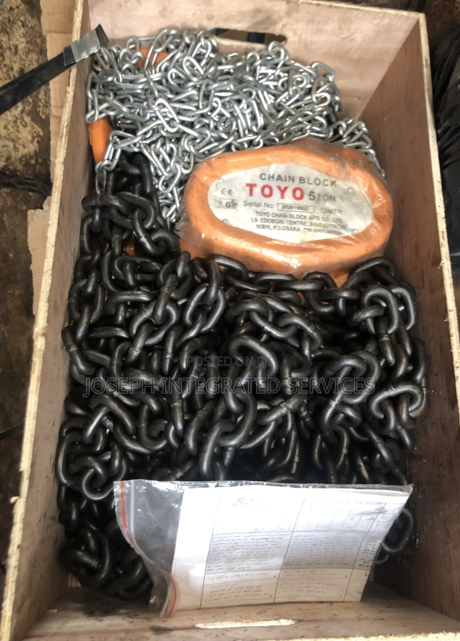 Toyo Chain Block 5t X 12mtrs