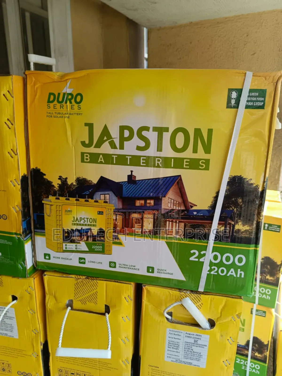 Japston 220ah Tubular Battery