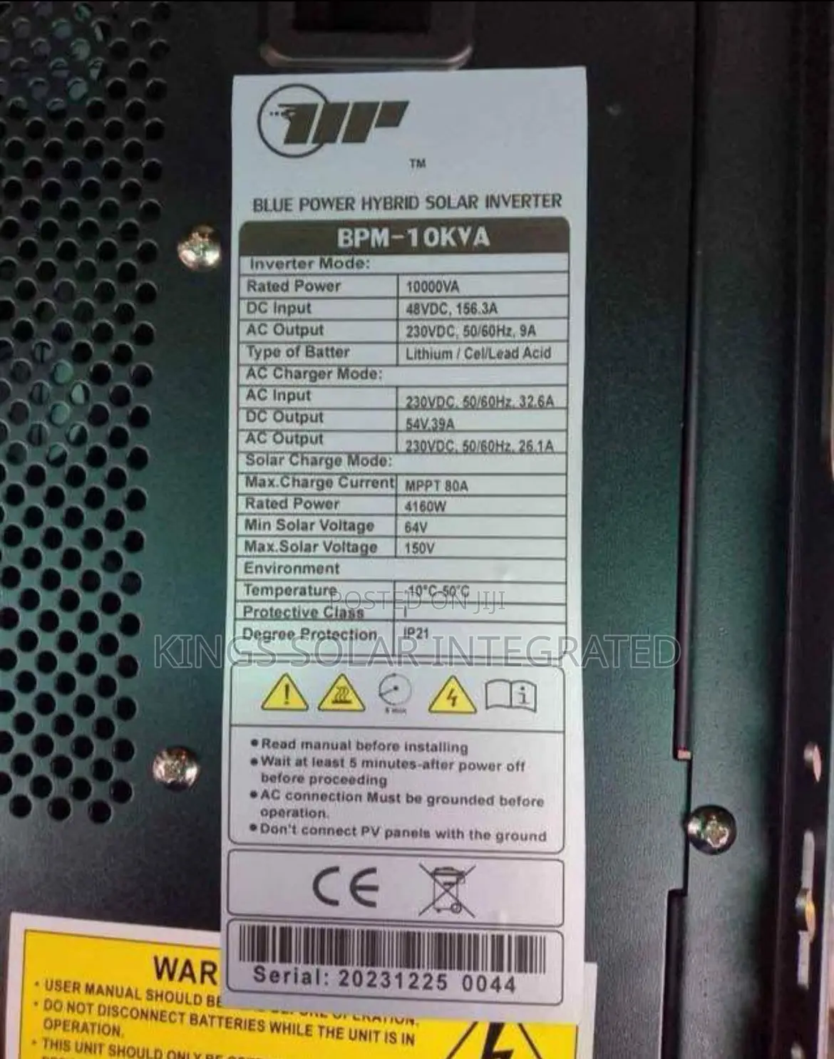Blue Power Hybrid Solar Inverter