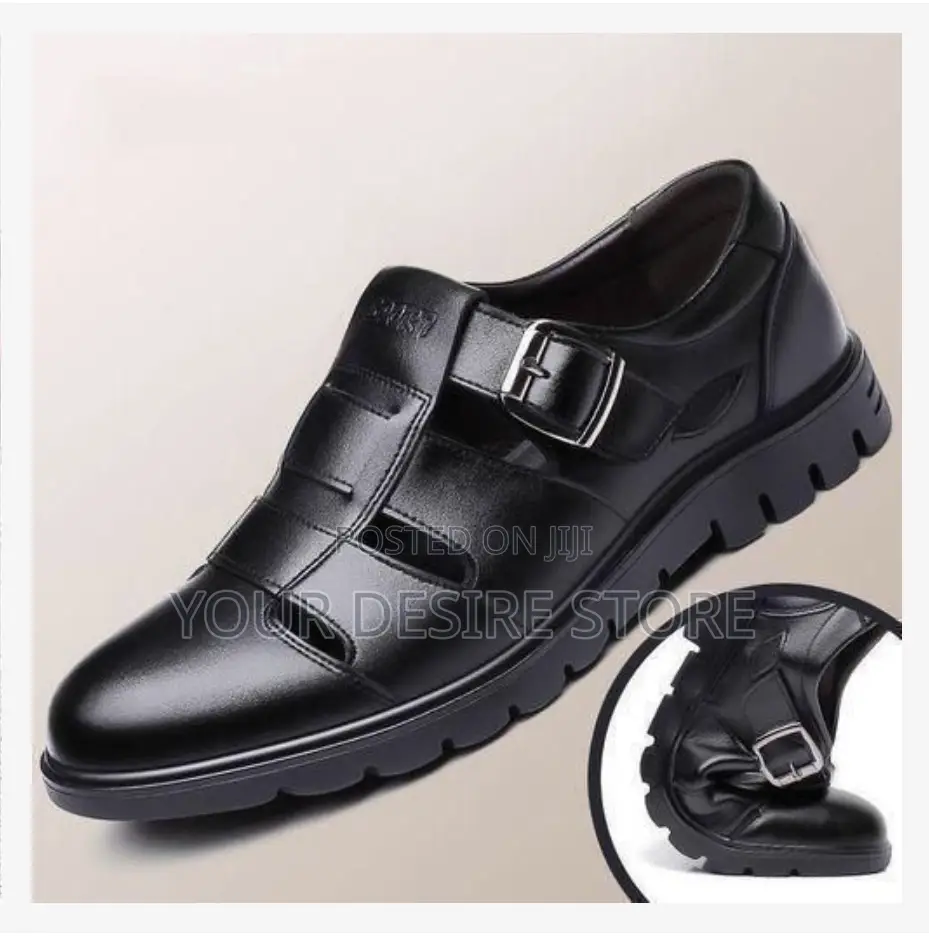 Galuin Men's Palm Sandals Pu Leather Shoe Comfortable Soft Sole Casual