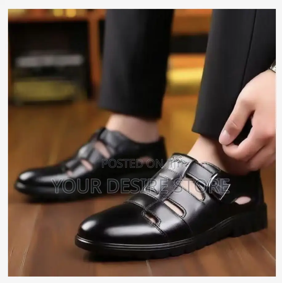 Galuin Men's Palm Sandals Pu Leather Shoe Comfortable Soft Sole Casual