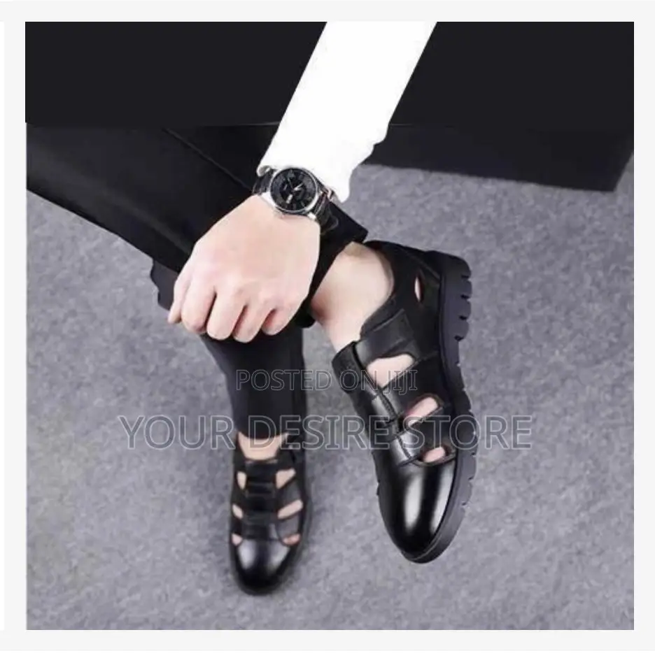 Galuin Men's Palm Sandals Pu Leather Shoe Comfortable Soft Sole Casual