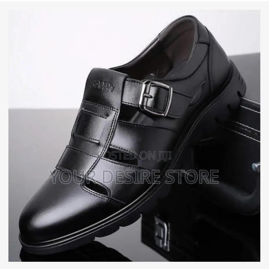 Galuin Men's Palm Sandals Pu Leather Shoe Comfortable Soft Sole Casual