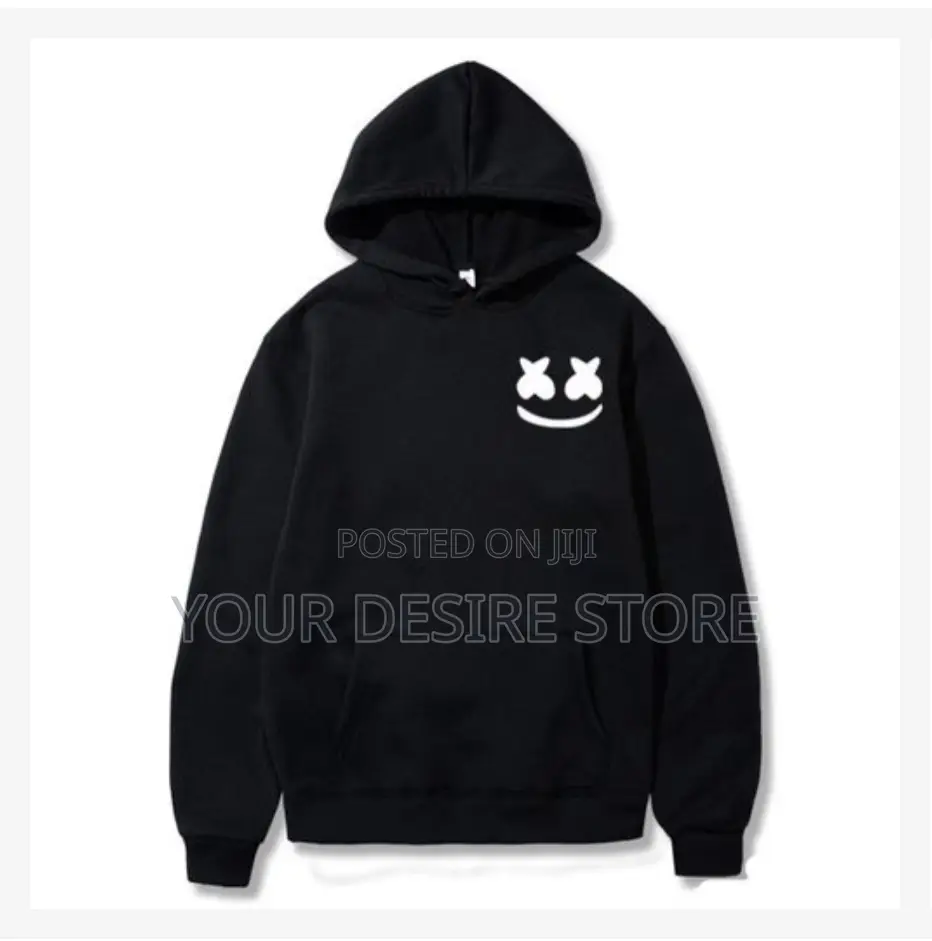 Jones Wears Marshmello Printed Hoodie Black