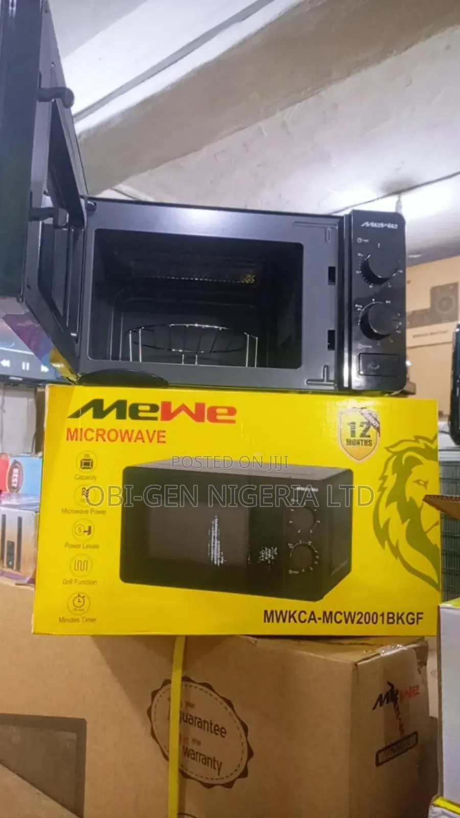 Mewe Macro-wave 20lmicrowave Oven, With Grill, Mwkca-mcw2001bkgf Set