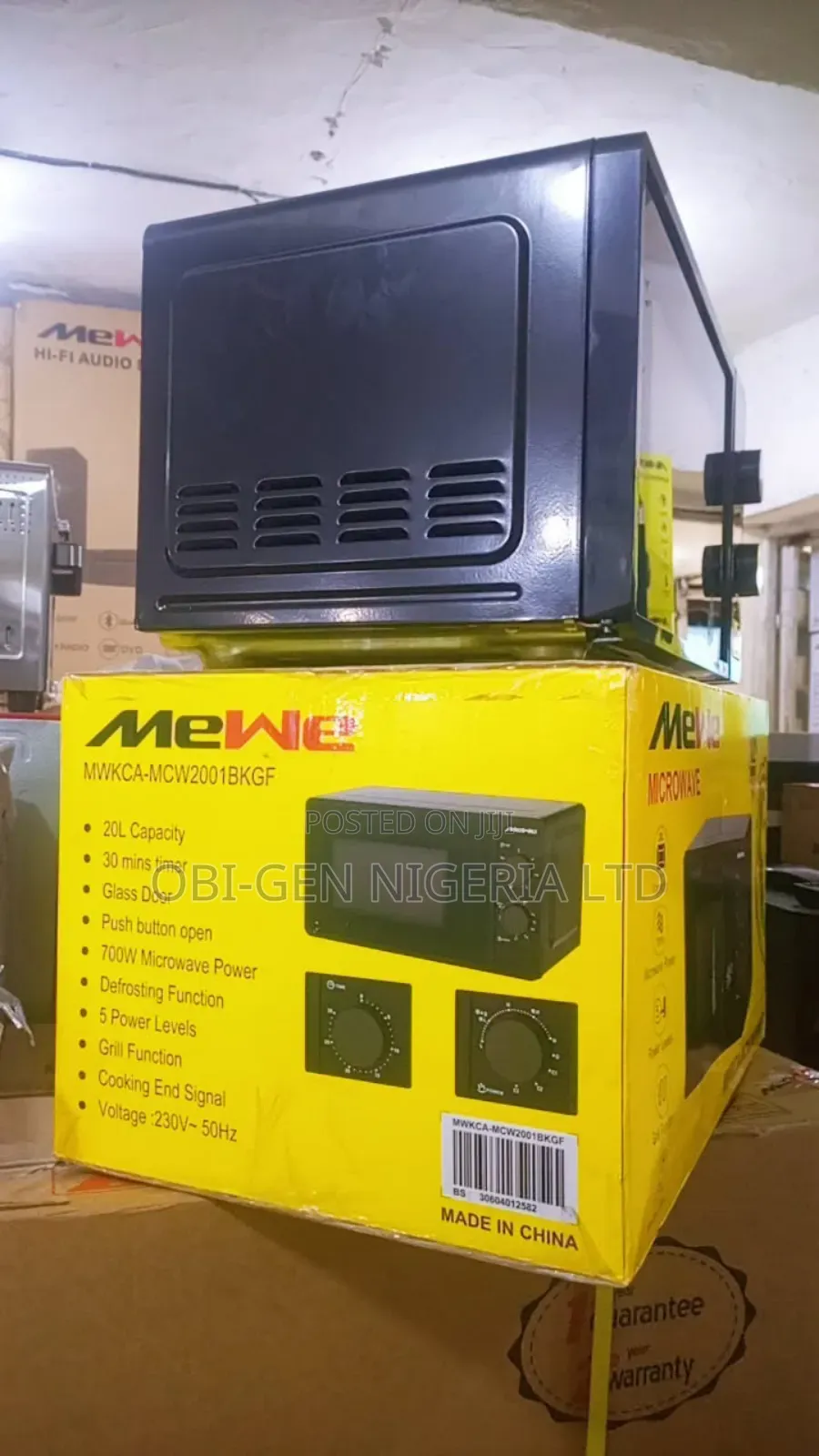 Mewe Macro-wave 20lmicrowave Oven, With Grill, Mwkca-mcw2001bkgf Set