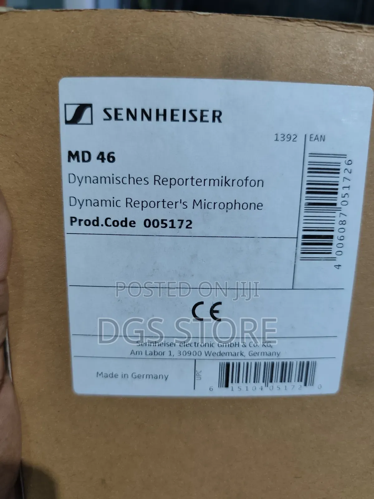Sennheiser Md 46 Dynamic Microphone  Wired