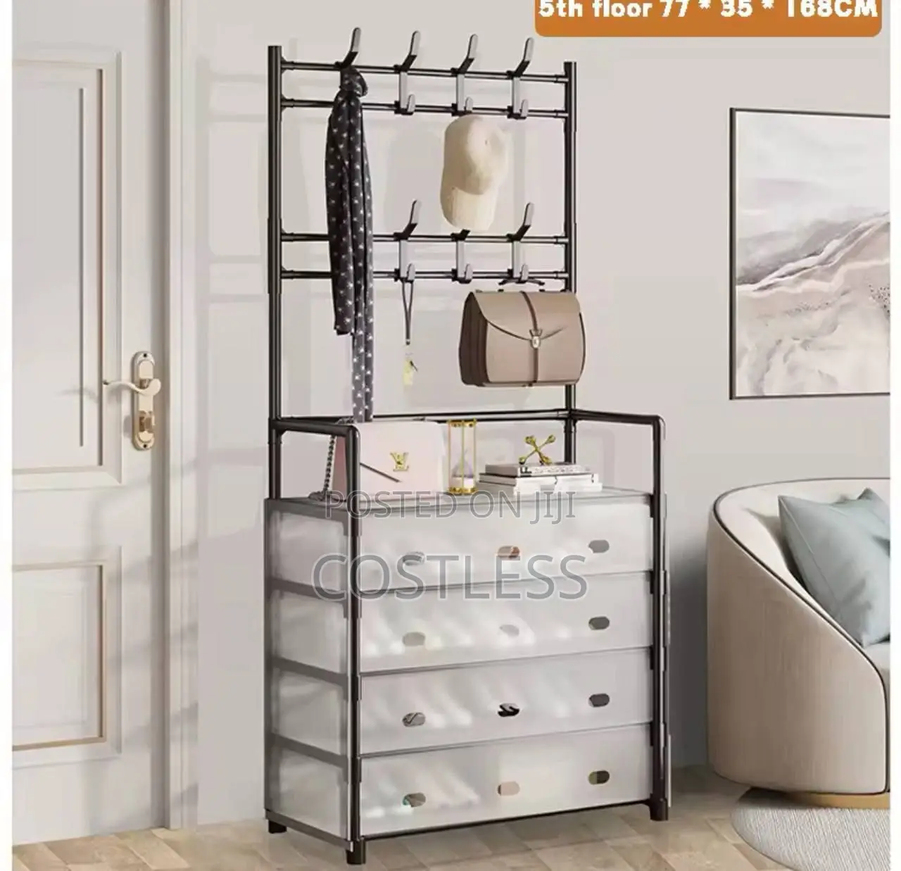 In-1 Hall Tree That Combines A Shoe Storage Rack, Coat Rack