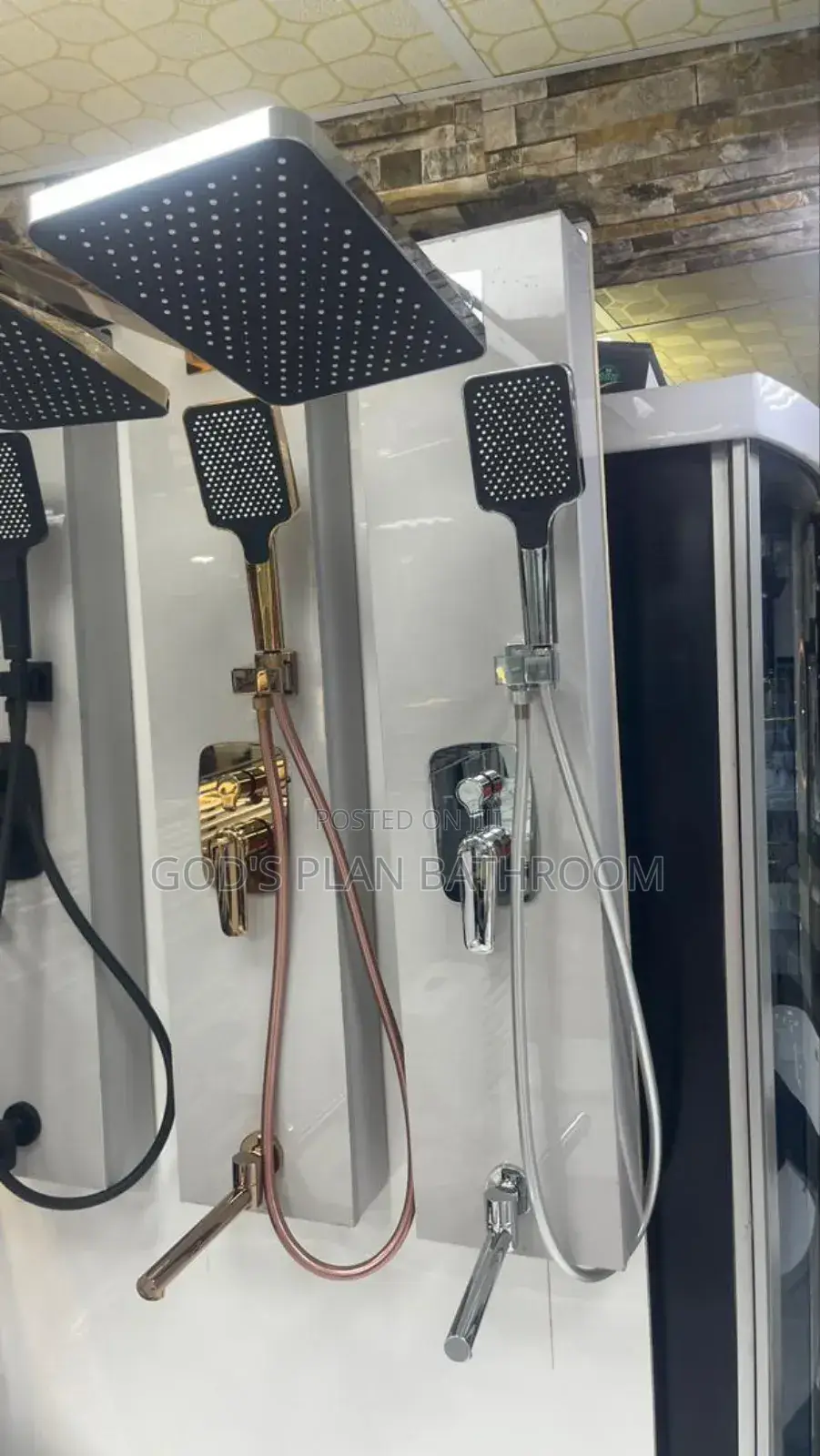 Uk 5ways Condict Shower Rosegold/Chrome/Black