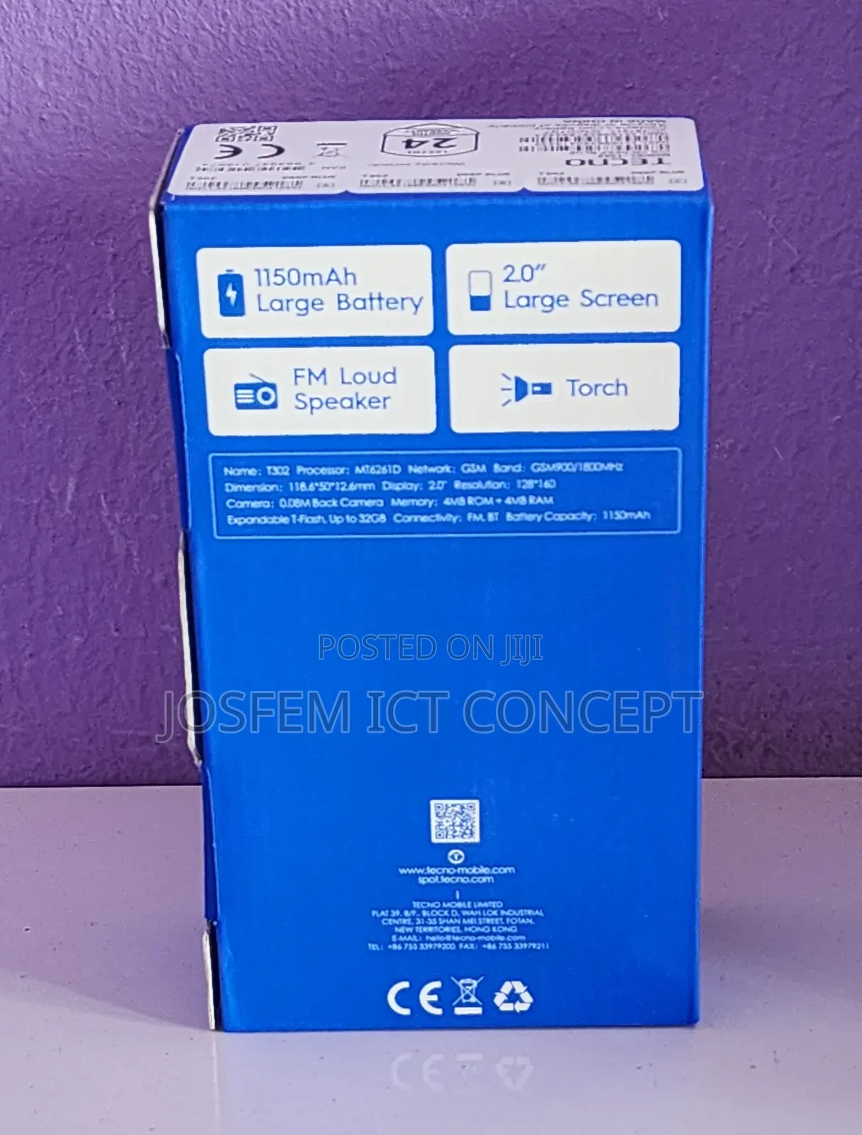 New Tecno T301 Blue