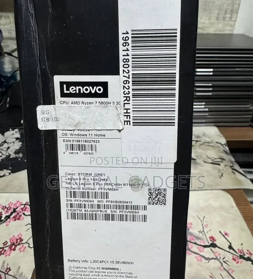 Laptop Lenovo Legion 5 32GB AMD Ryzen 5 SSD 1T