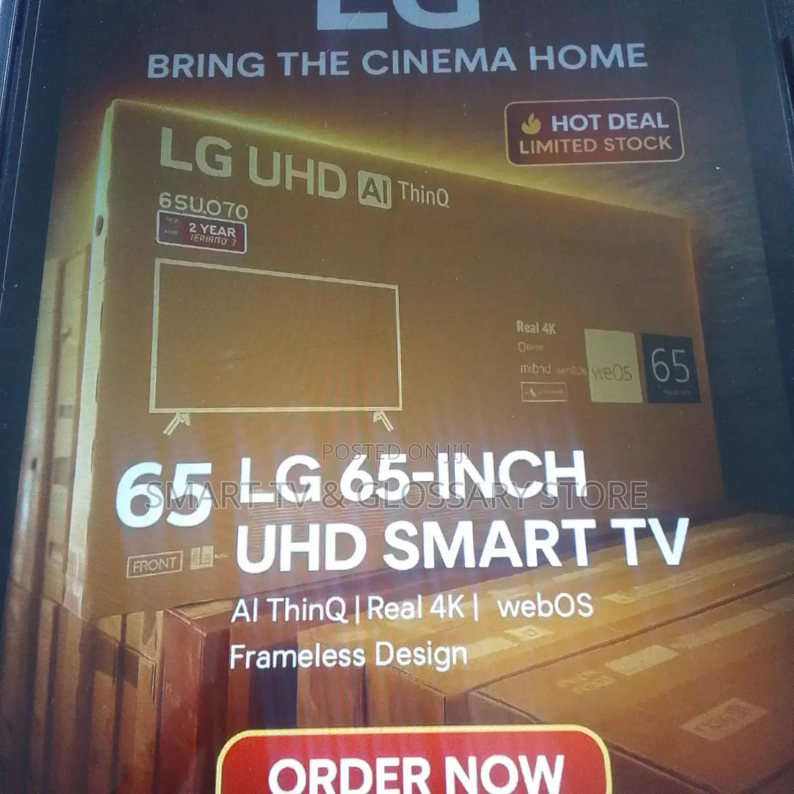 65 Inches Smart Tv With Voice Activated Narrator