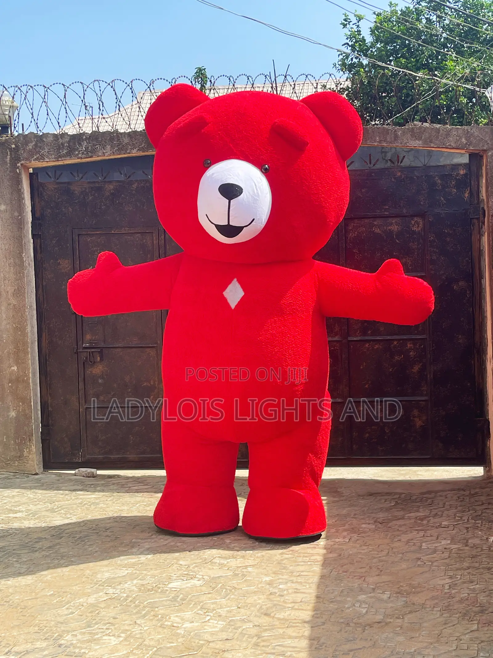 Inflatable Red Teddy Bear in 8.6 Feet