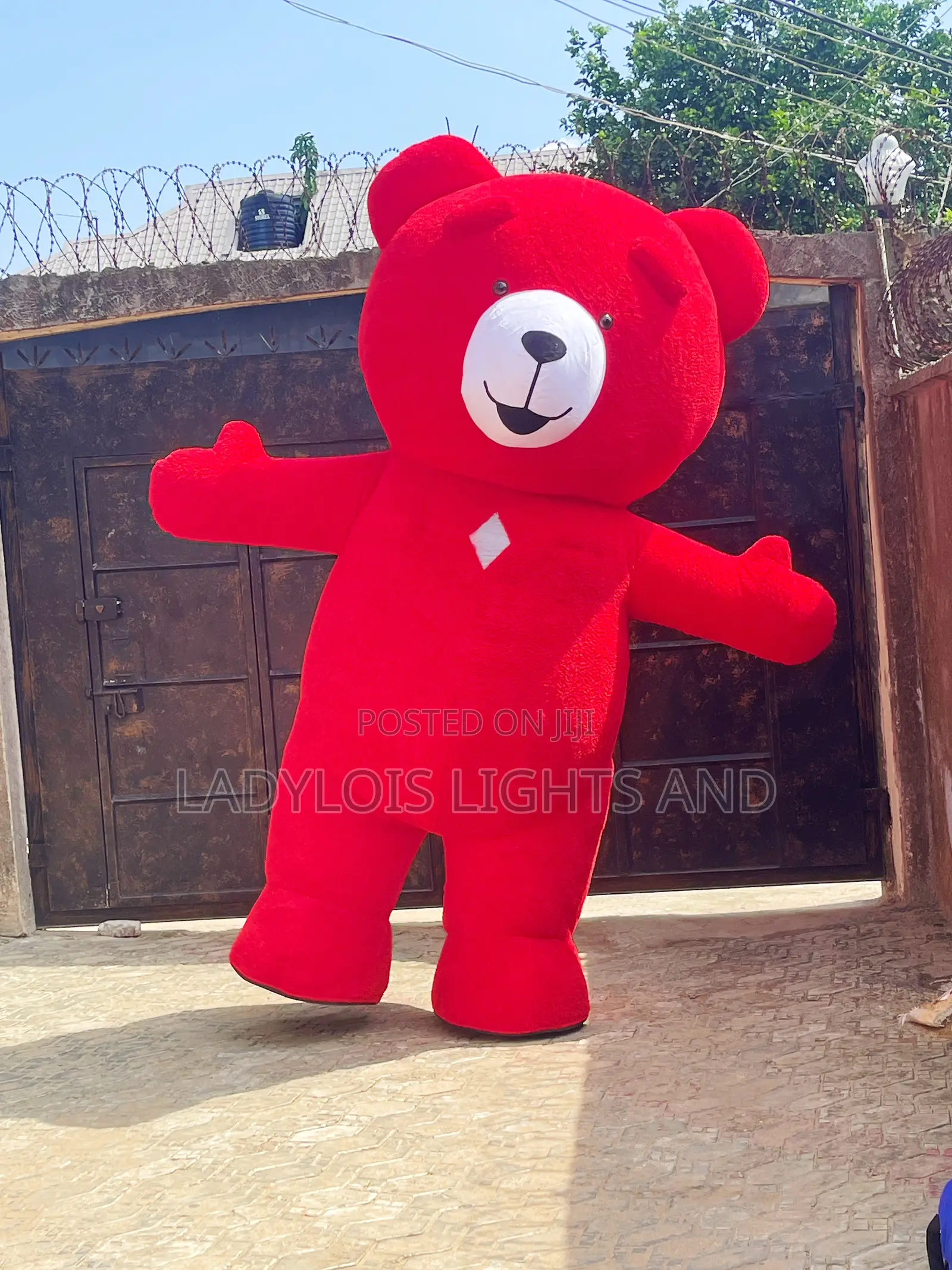 Inflatable Red Teddy Bear in 8.6 Feet