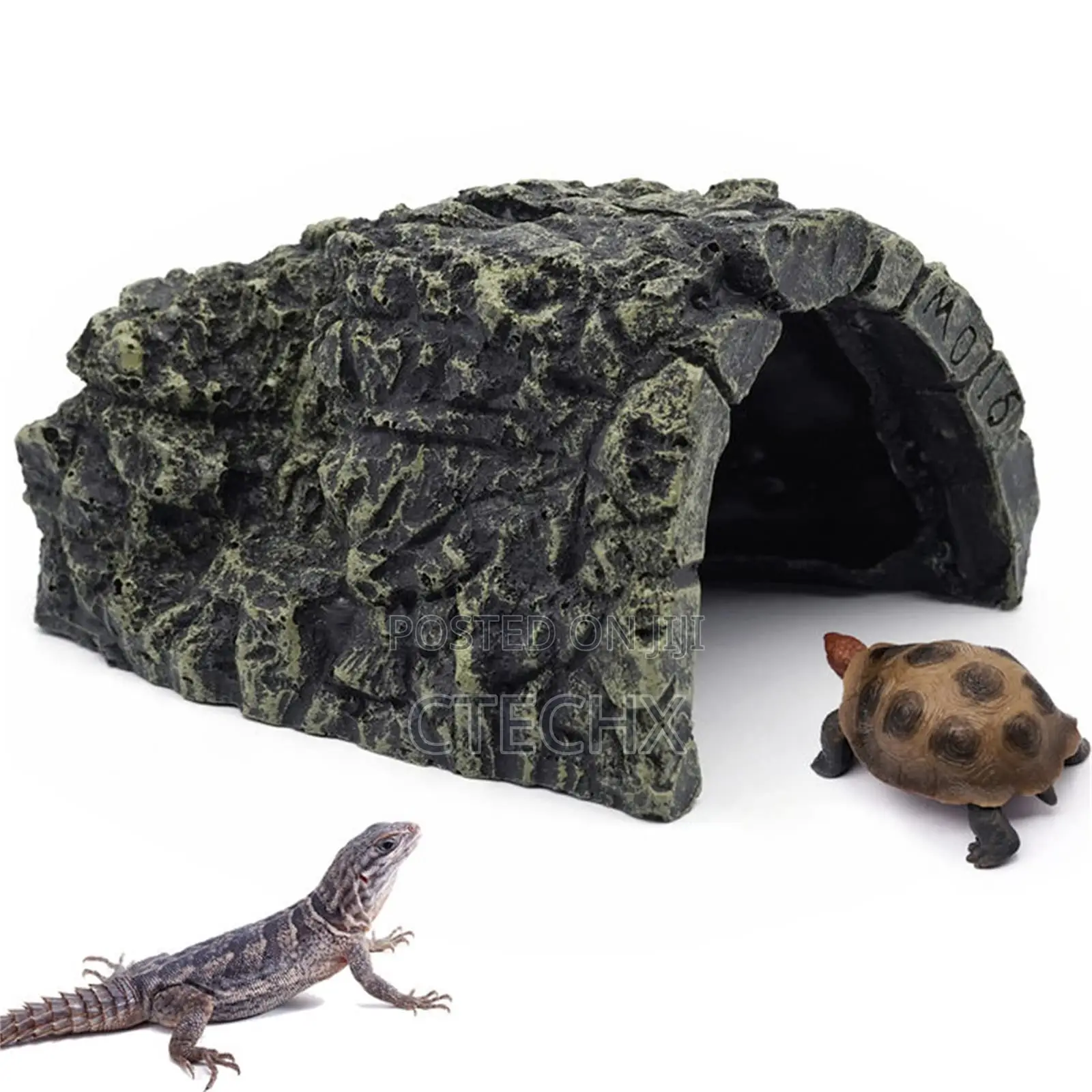 Reptile Rock Hideout Cave Resin for Tortoise Small Lizards, Aquariums
