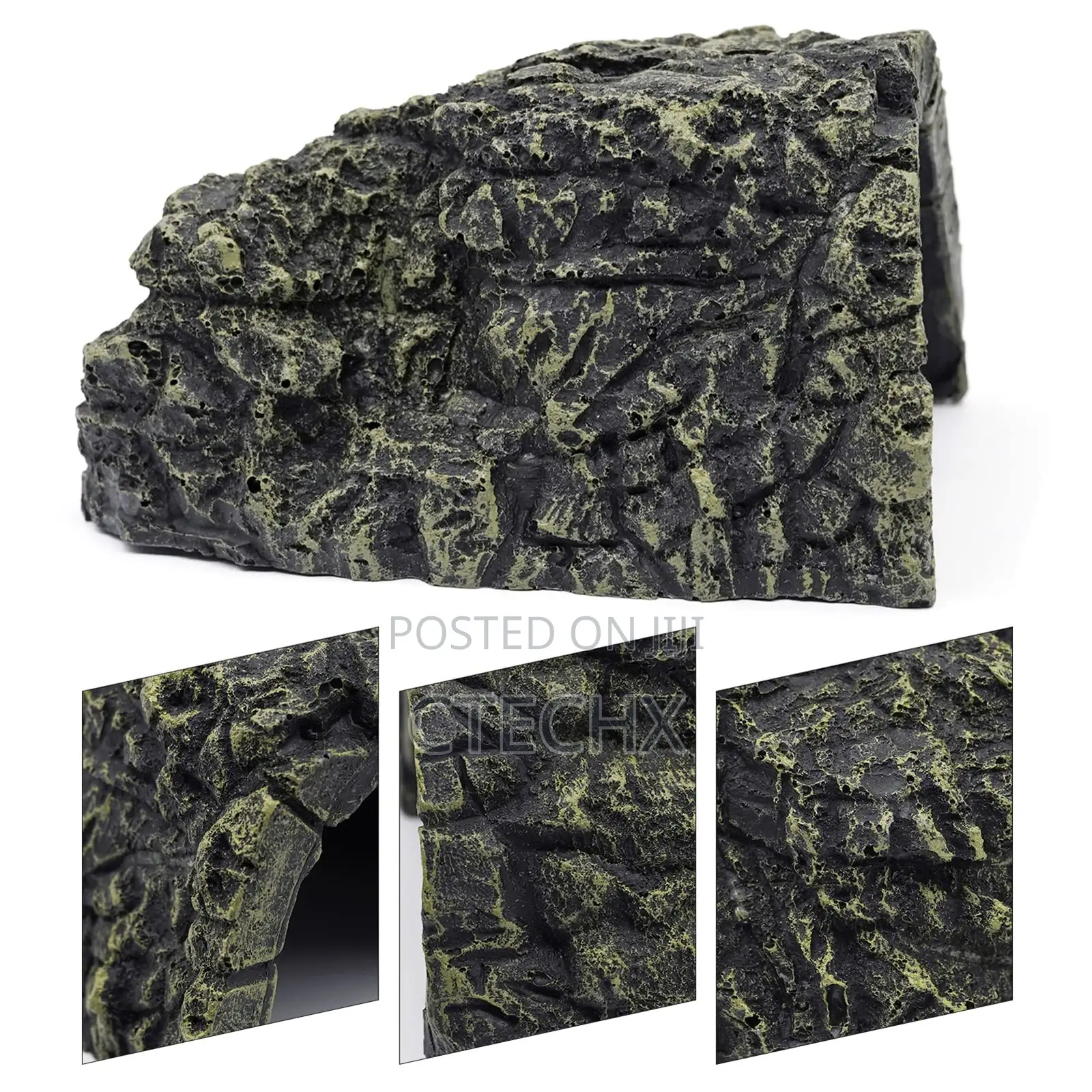 Reptile Rock Hideout Cave Resin for Tortoise Small Lizards, Aquariums