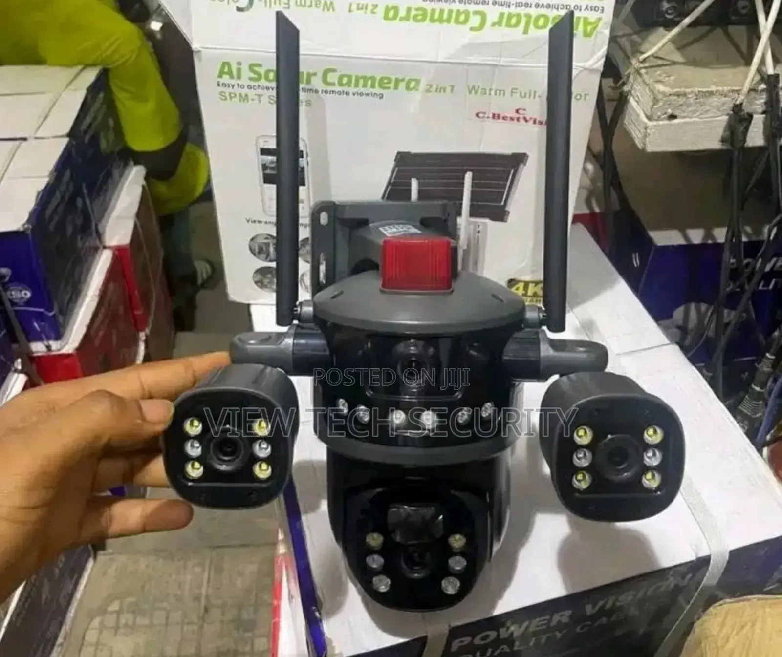 Triple Lens Smart Solar CCTV Camera With Sim Slot
