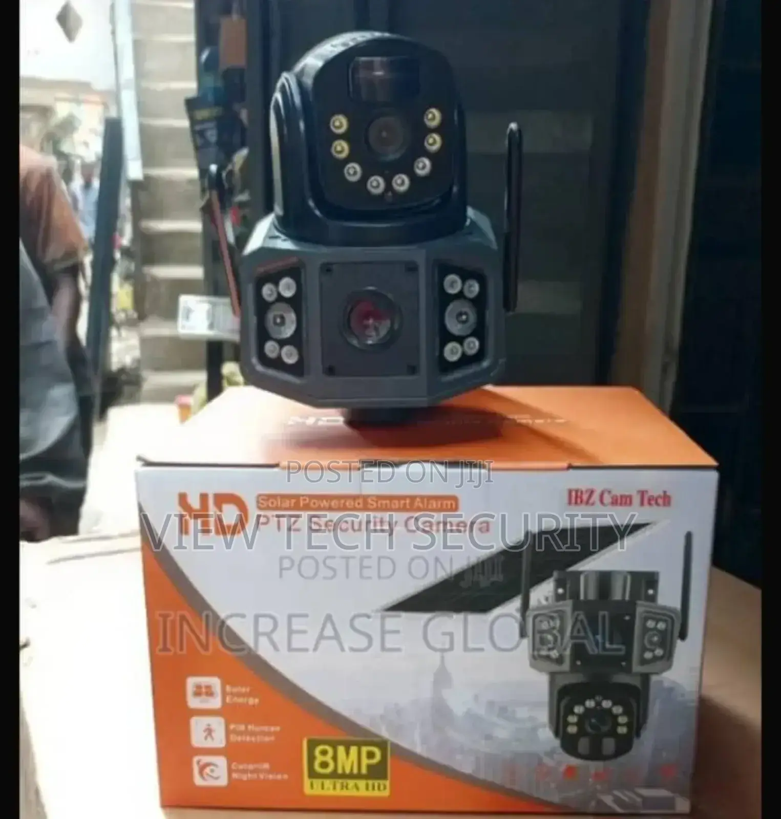 Triple Lens CCTV Solar Powered Camera