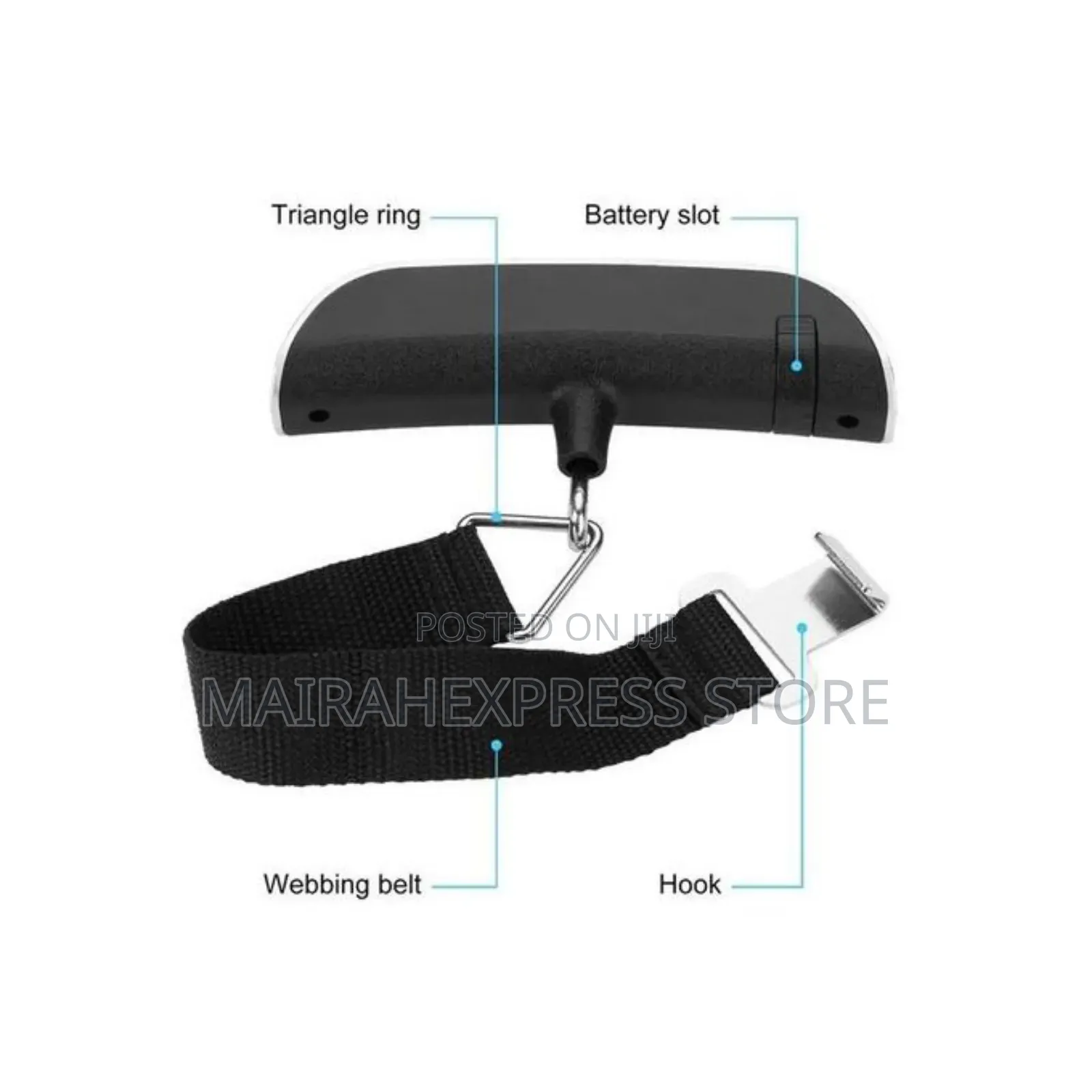Handheld Digital Scale 50kg Backlite With Weight Hook for Travel Bag