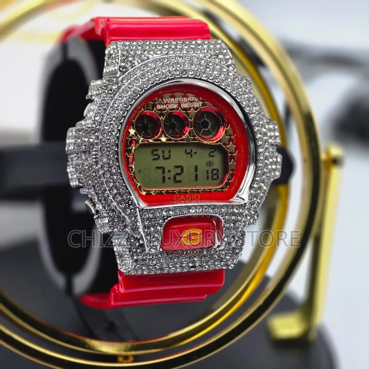 G-Shock Casio Quality Luxury Men Water Resistance Iced Face Wristwatch
