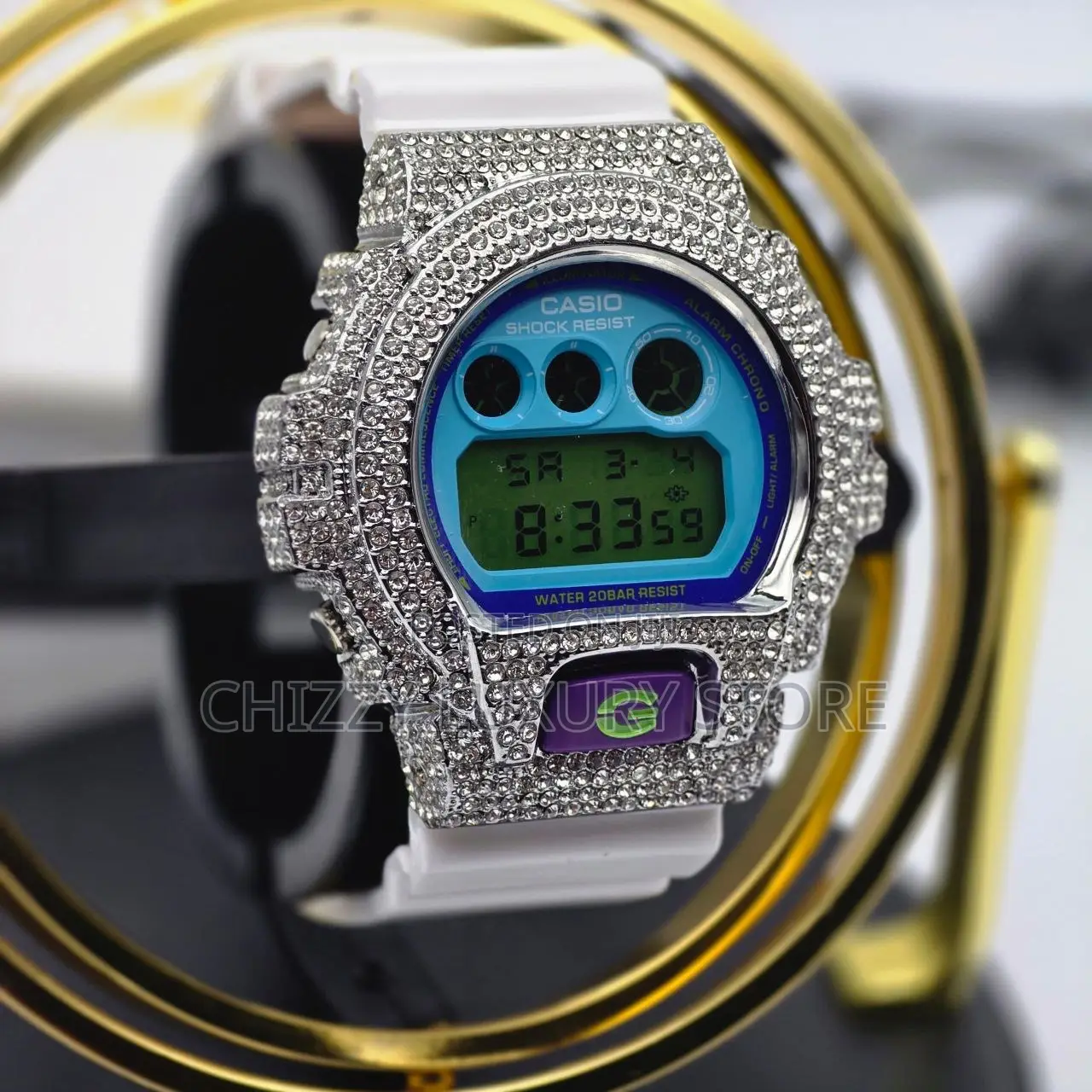 G-Shock Casio Quality Luxury Men Water Resistance Iced Face Wristwatch