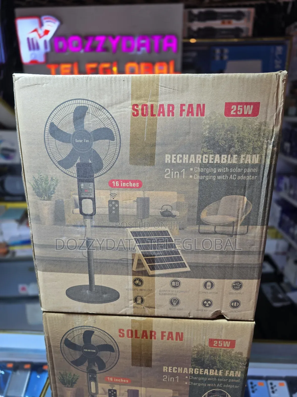 16 Inches Solar Fan 25w