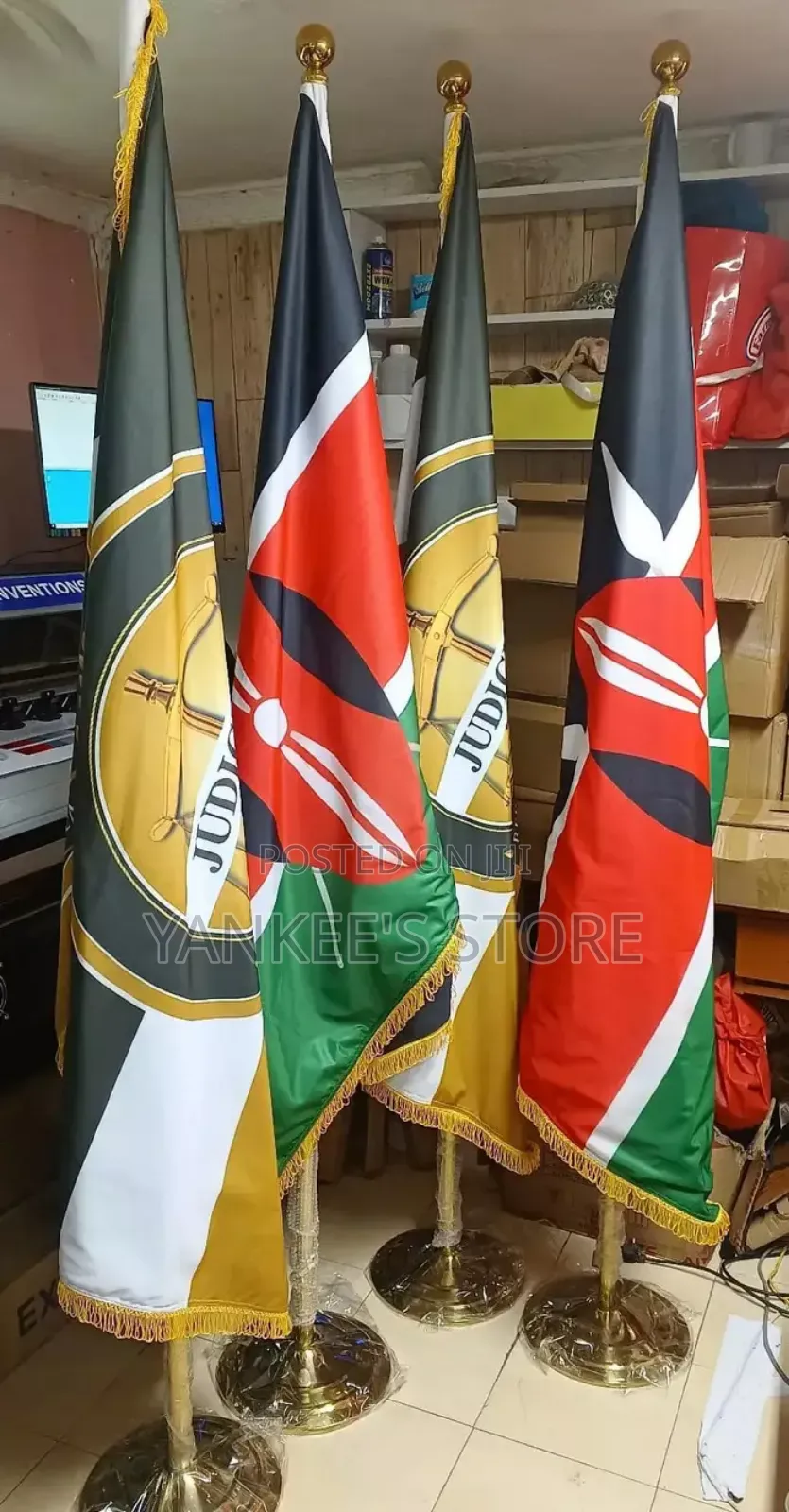 Quality Office Flag Stand(Gold/Sliver)