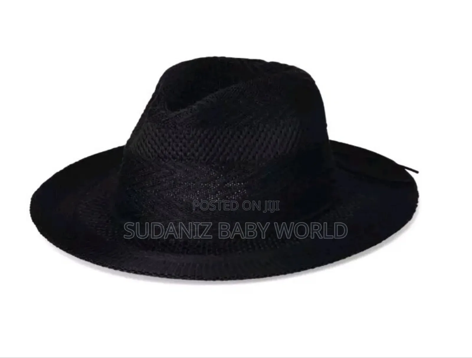 Time and Tru Women's Polyester Knit Fedora, Black Soot