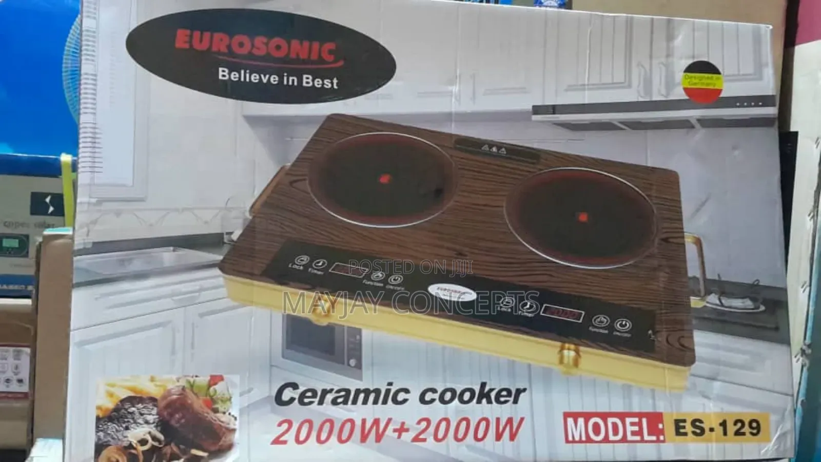 Eurosonic Double Infrared Hot Plate Cooker With 7 Functions●Timer●Lock